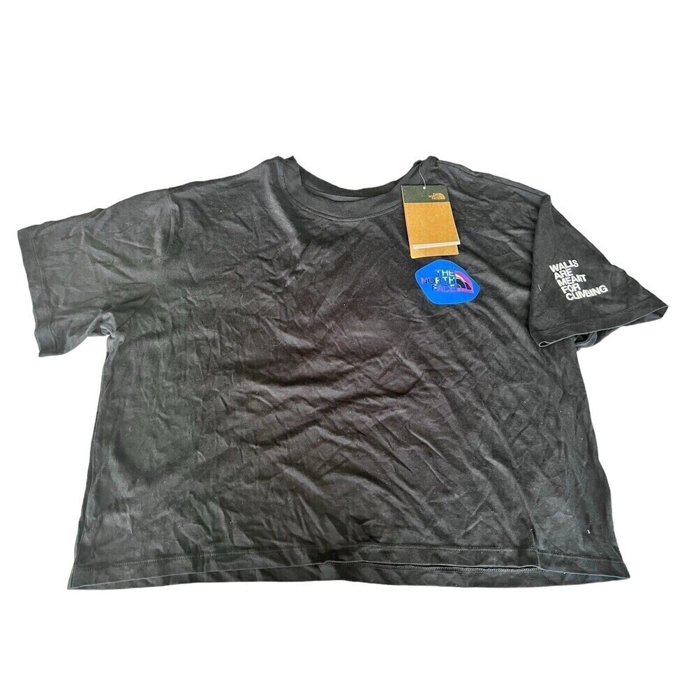 NWT The North Face Women’s Size XL Black Half Dome Cropped T-Shirt